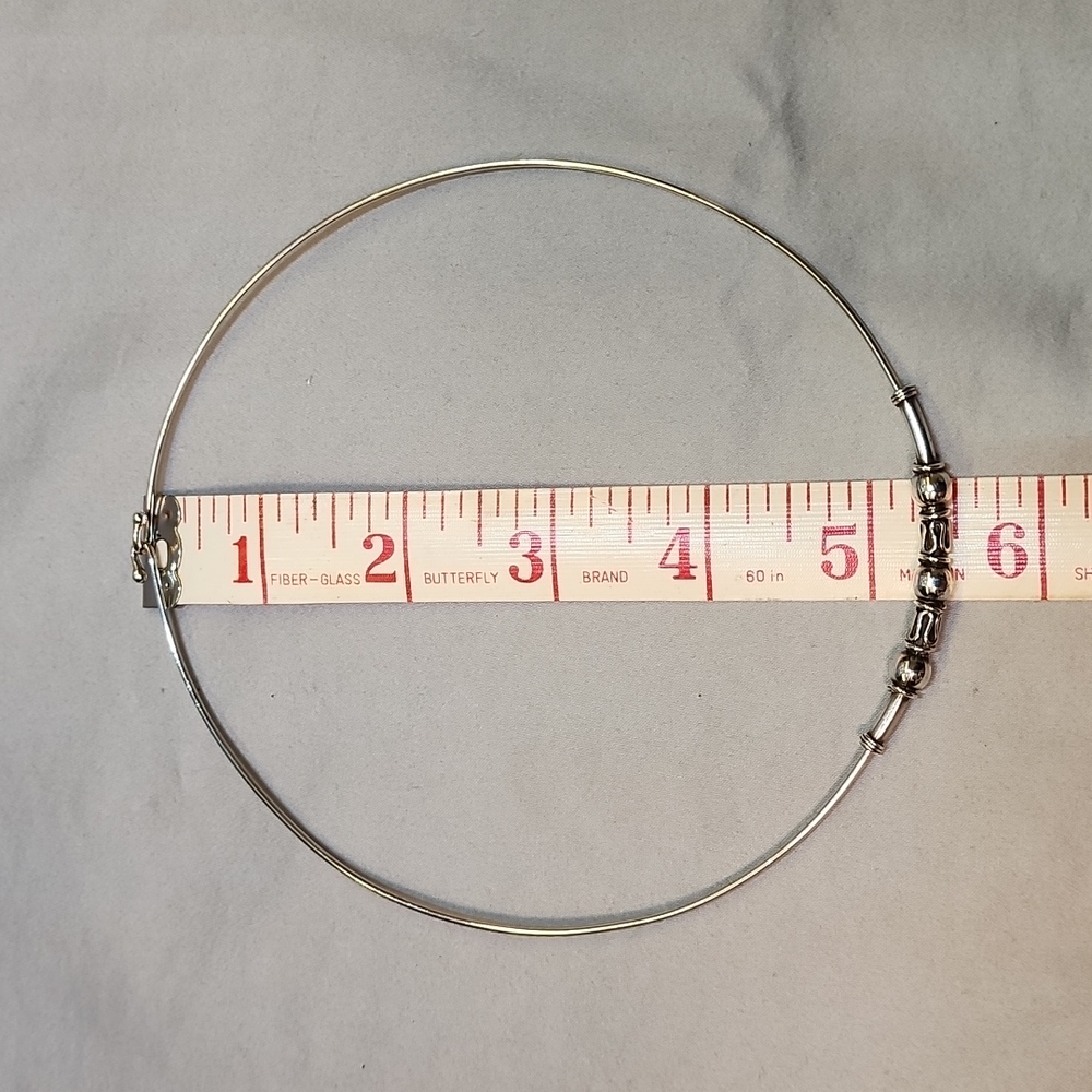 925 Sterling silver solid choker - Picture 5 of 8